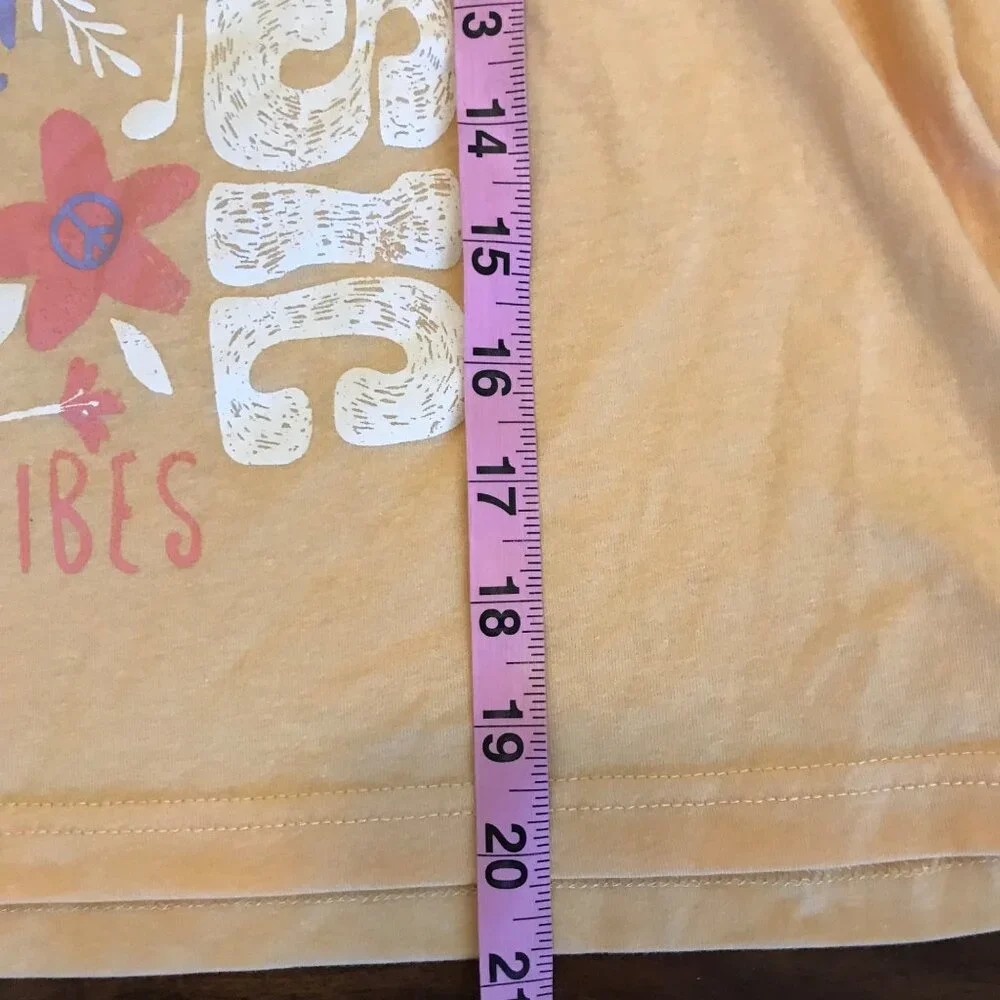 Weekend Soul Women's Peace Love Music‎ Good Vibes Long-Sleeve T-Shirt Size L